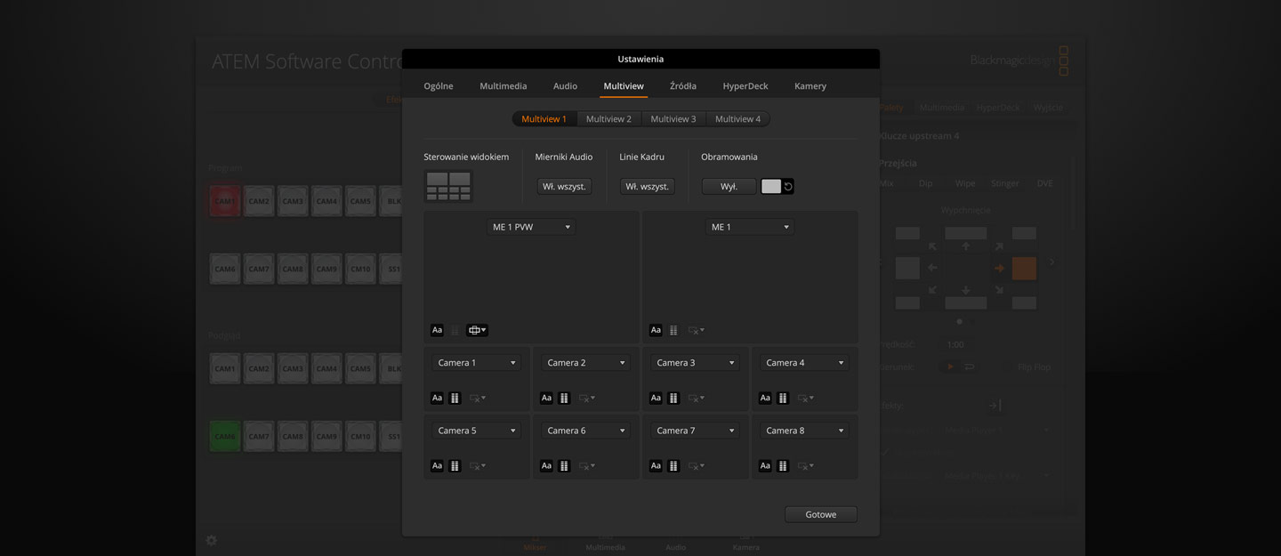 Switcher Settings - MultiView