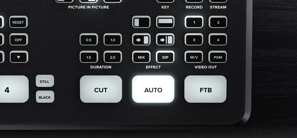 Close up of video effects on ATEM SDI Pro.