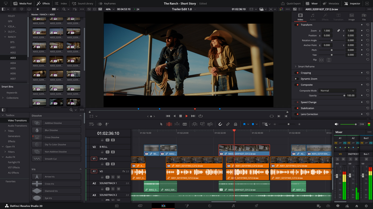 DaVinci Resolve 20 Edit Page