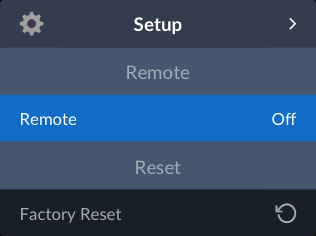 Remote Dark UI Screen